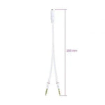Cable Estéreo Nanocable 10.24.1203/ Jack 3.5 Hembra - 2x Jack 3.5 Macho/ 20cm/ Blanco - PixelPlaza