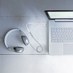 Cable Estéreo Nanocable 10.24.1203/ Jack 3.5 Hembra - 2x Jack 3.5 Macho/ 20cm/ Blanco - PixelPlaza