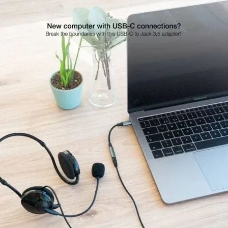 Conversor USB Tipo-C Nanocable 10.24.1204/ USB Tipo-C Macho - Jack 3.5 Hembra - PixelPlaza
