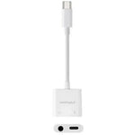 Adaptador Audio Nanocable 10.24.1206/ USB Tipo-C Macho - Jack 3.5 Hembra/ USB Tipo-C Hembra/ Blanco - PixelPlaza
