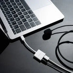 Adaptador Audio Nanocable 10.24.1206/ USB Tipo-C Macho - Jack 3.5 Hembra/ USB Tipo-C Hembra/ Blanco - PixelPlaza
