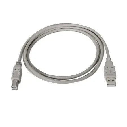 Cable USB 2.0 Impresora Nanocable 10.01.0103/ USB Tipo-B Macho - USB Macho/ 1.8m/ Beige - PixelPlaza