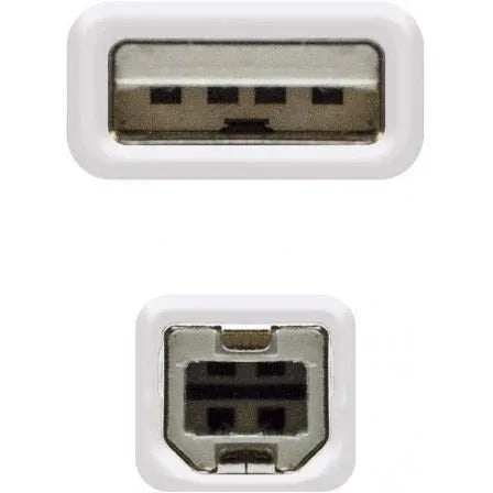 Cable Alargador USB 2.0 Nanocable 10.01.0204/ USB Macho - USB Hembra/ 3m/ Beige - PixelPlaza