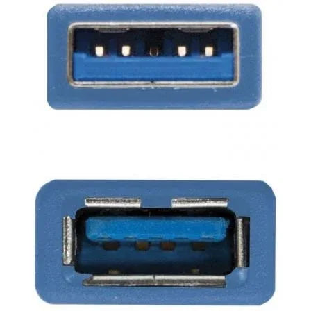 Cable Alargador USB 3.0 Nanocable 10.01.0901/ USB Macho - USB Hembra/ 1m/ Azul - PixelPlaza