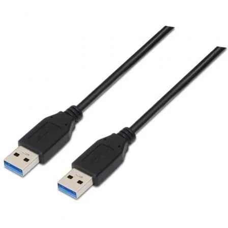 Cable USB 3.0 Nanocable 10.01.1002-BK/ USB Macho - USB Macho/ 5Gbps/ 2m/ Negro - PixelPlaza