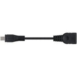 Cable USB 2.0 Nanocable 10.01.3500/ MicroUSB Macho - USB Hembra/ 15cm/ Negro - PixelPlaza