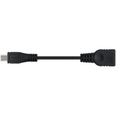 Cable USB 2.0 Nanocable 10.01.3500/ MicroUSB Macho - USB Hembra/ 15cm/ Negro - PixelPlaza