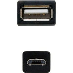 Cable USB 2.0 Nanocable 10.01.3500/ MicroUSB Macho - USB Hembra/ 15cm/ Negro - PixelPlaza