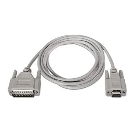 Cable Serie NULL Modem Nanocable 10.14.0802/ DB9 Hembra - DB25 Macho/ 1.8m/ Beige - PixelPlaza