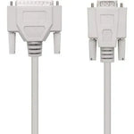 Cable Serie NULL Modem Nanocable 10.14.0802/ DB9 Hembra - DB25 Macho/ 1.8m/ Beige - PixelPlaza
