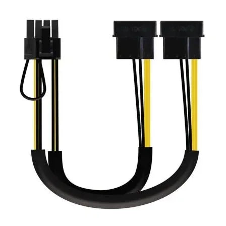 Cable de Alimentación Tarjeta Gráfica Nanocable 10.19.1201/ 2x Molex Macho - 6+2 PIN Macho/ 20cm - PixelPlaza