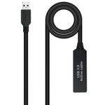 Cable Alargador Amplificador USB 3.0 Nanocable 10.01.0312/ USB Macho - USB Hembra/ 10m/ Negro - PixelPlaza