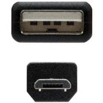 Cable USB 2.0 Nanocable 10.01.0501/ USB Macho - MicroUSB Macho/ 1.8m/ Negro - PixelPlaza