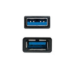 Cable Alargador USB 3.0 Nanocable 10.01.0901-BK/ USB Macho - USB Hembra/ 1m/ Negro - PixelPlaza