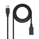 Cable Alargador USB 3.0 Nanocable 10.01.0902-BK/ USB Macho - USB Hembra/ 2m/ Negro - PixelPlaza