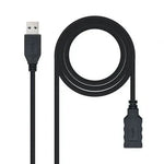 Cable Alargador USB 3.0 Nanocable 10.01.0903-BK/ USB Macho - / USB Hembra/ 3m/ Negro - PixelPlaza