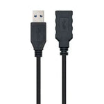Cable Alargador USB 3.0 Nanocable 10.01.0903-BK/ USB Macho - / USB Hembra/ 3m/ Negro - PixelPlaza