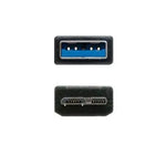 Cable USB 3.0 Nanocable 10.01.1101-BK/ USB Macho - MicroUSB Macho/ 1m/ Negro - PixelPlaza