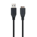 Cable USB 3.0 Nanocable 10.01.1101-BK/ USB Macho - MicroUSB Macho/ 1m/ Negro - PixelPlaza