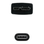 Cable USB 3.0 Tipo-C Nanocable 10.01.1201-BK/ USB Tipo-C Macho - MicroUSB Macho/ 5Gbps/ 1m/ Negro - PixelPlaza