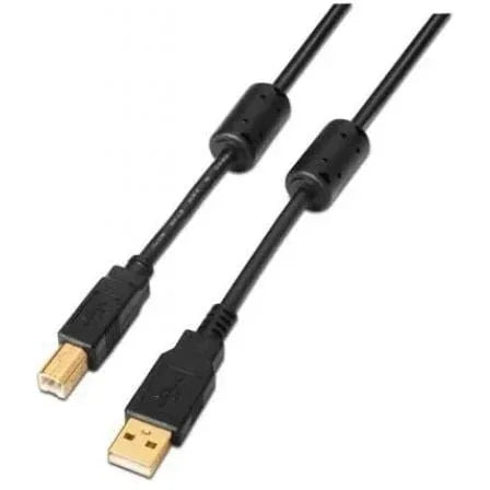 Cable USB 2.0 Impresora Nanocable 10.01.1203/ USB Tipo-B Macho - USB Macho/ 3m/ Negro - PixelPlaza
