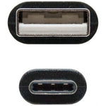 Cable USB 2.0 Tipo-C Nanocable 10.01.2100/ USB Tipo-C Macho - USB Macho/ 480Mbps/ 50cm/ Negro - PixelPlaza