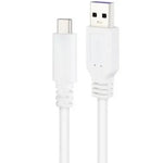 Cable USB 2.0 Nanocable 10.01.2101-L150-W/ USB Tipo-C Macho - USB Macho/ 480Mbps/ 1.5m/ Blanco - PixelPlaza
