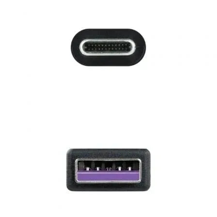 Cable USB 2.0 Nanocable 10.01.2101-L150/ USB Tipo-C Macho - USB Macho/ 480Mbps/ 1.5m/ Negro - PixelPlaza