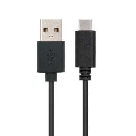 Cable USB 2.0 Nanocable 10.01.2101/ USB Tipo-C Macho - USB Macho/ 480Mbps/ 1m/ Negro - PixelPlaza