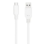 Cable USB 2.0 Nanocable 10.01.2102-W/ USB Tipo-C Macho - USB Macho/ 480Mbps/ 2m/ Blanco - PixelPlaza