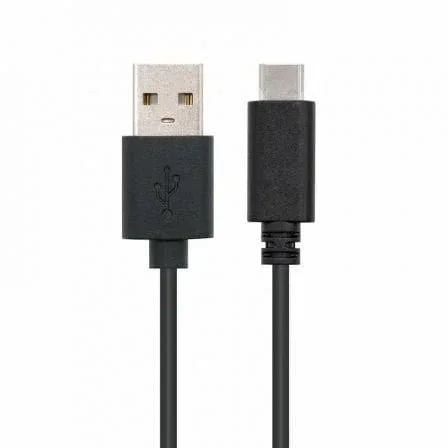 Cable USB 2.0 Nanocable 10.01.2102/ USB Tipo-C Macho - USB Macho/ 480Mbps/ 2m/ Negro - PixelPlaza