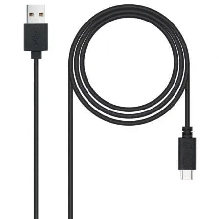 Cable USB 2.0 Nanocable 10.01.2103/ USB Macho - USB Tipo-C Macho/ 480Mbps/ 3m/ Negro - PixelPlaza