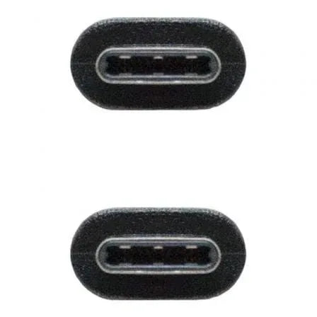 Cable USB 2.0 Tipo-C Nanocable 10.01.2301/ USB Tipo-C Macho - USB Tipo-C Macho/ 480Mbps/ 1m/ Negro - PixelPlaza