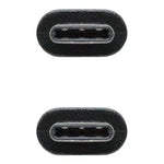 Cable USB 2.0 Tipo-C Nanocable 10.01.2301/ USB Tipo-C Macho - USB Tipo-C Macho/ 480Mbps/ 1m/ Negro - PixelPlaza