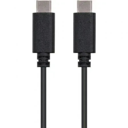 Cable USB 2.0 Tipo-C Nanocable 10.01.2302/ USB Tipo-C Macho - USB Tipo-C Macho/ 2m/ Negro - PixelPlaza
