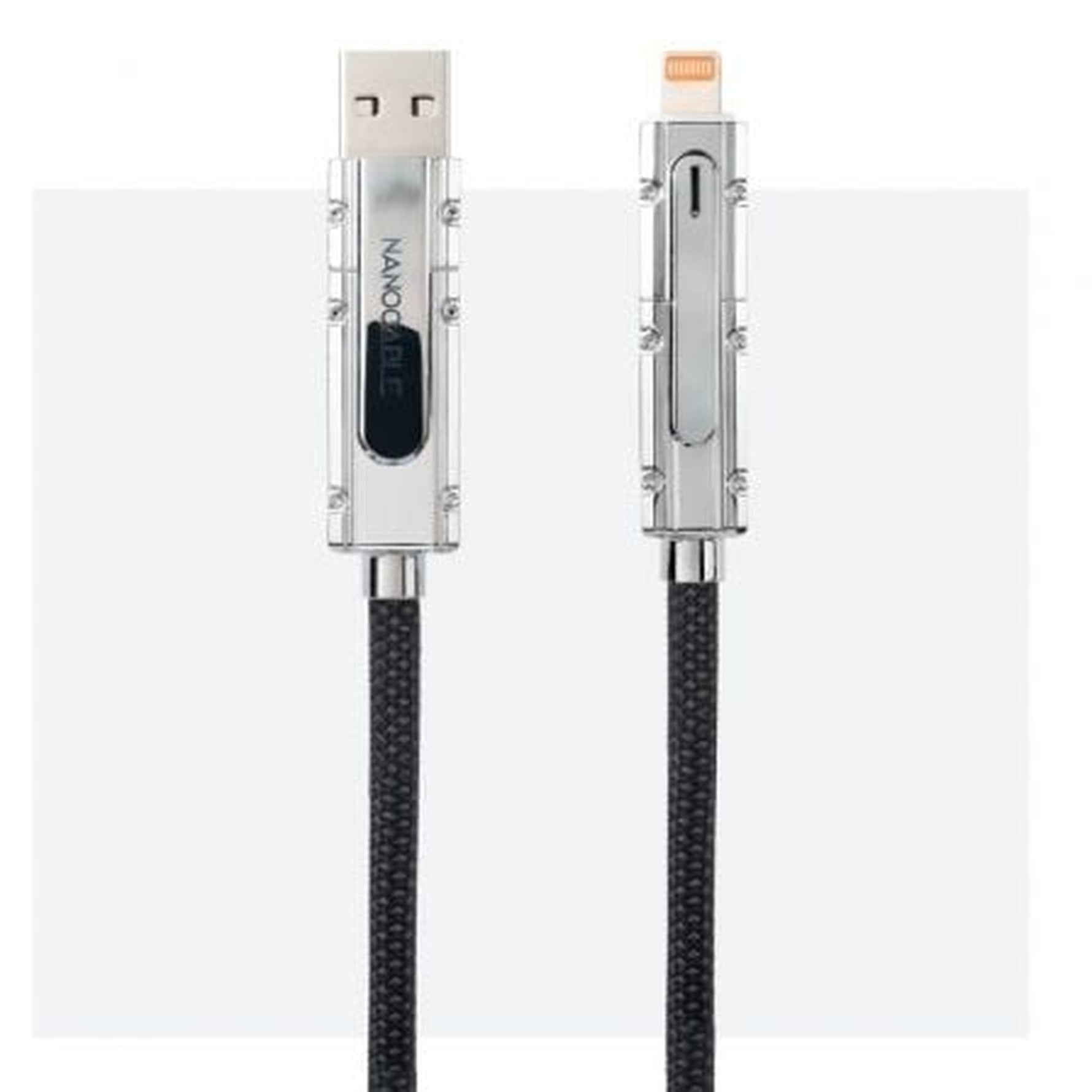 Cable USB 2.0 Tipo-C Nanocable 10.01.2601/ USB Tipo-C Macho + USB Macho - USB Tipo-C Macho + Lightning Macho/ Hasta 27W/ 480Mbps/ 1m/ Negro