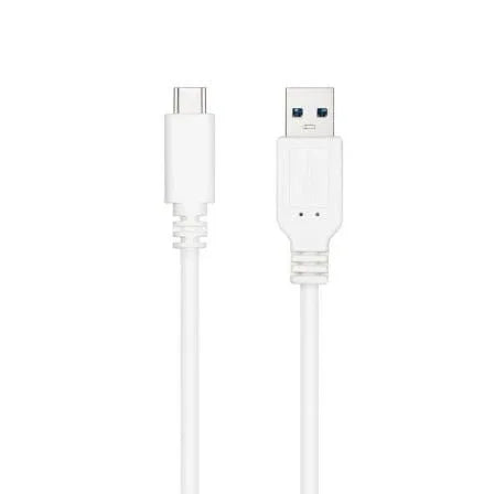 Cable USB 3.1 Tipo-C Nanocable 10.01.4000-W/ USB Tipo-C Macho - USB Macho/ 50cm/ Blanco - PixelPlaza