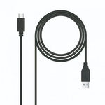 Cable USB 3.1 Tipo-C Nanocable 10.01.4000/ USB Tipo-C Macho - USB Macho/ 50cm/ Negro - PixelPlaza