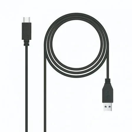 Cable USB 3.1 Tipo-C Nanocable 10.01.4000/ USB Tipo-C Macho - USB Macho/ 50cm/ Negro - PixelPlaza