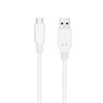 Cable USB 3.1 Tipo-C Nanocable 10.01.4001-W/ USB Tipo-C Macho - USB Macho/ 10Gbps/ 1m/ Blanco - PixelPlaza
