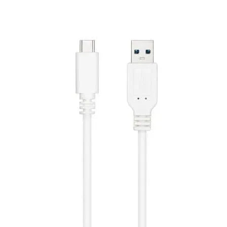 Cable USB 3.1 Tipo-C Nanocable 10.01.4001-W/ USB Tipo-C Macho - USB Macho/ 10Gbps/ 1m/ Blanco - PixelPlaza