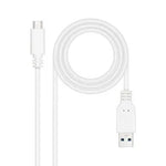 Cable USB 3.1 Tipo-C Nanocable 10.01.4001-W/ USB Tipo-C Macho - USB Macho/ 10Gbps/ 1m/ Blanco - PixelPlaza
