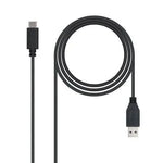 Cable USB 3.1 Nanocable 10.01.4001/ USB Tipo-C Macho - USB Macho/ 1m/ Negro - PixelPlaza