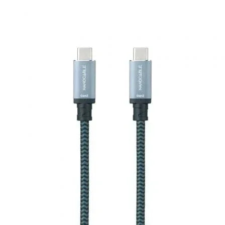 Cable USB 3.1 Tipo-C Nanocable 10.01.4101-L150-COMB/ USB Tipo-C Macho - USB Tipo-C Macho/ Hasta 100W/ 10Gbps/ 1.5m/ Gris y Negro - PixelPlaza