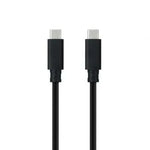 Cable USB 3.1 Tipo-C Nanocable 10.01.4101-L150/ USB Tipo-C Macho - USB Tipo-C Macho/ Hasta 100W/ 10Gbps/ 1.5m/ Negro - PixelPlaza