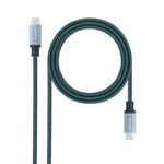 Cable USB 3.2 Tipo-C Nanocable 10.01.4103-COMB/ USB Tipo-C Macho - USB Tipo-C Macho/ Hasta 100W/ 20Gbps/ 3m/ Gris y Negro - PixelPlaza