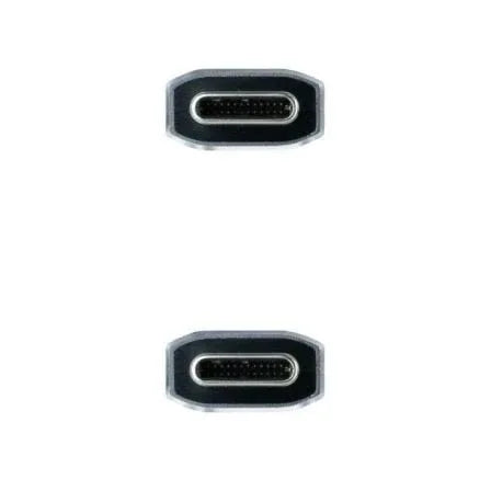 Cable USB 3.2 Tipo-C Nanocable 10.01.4103-COMB/ USB Tipo-C Macho - USB Tipo-C Macho/ Hasta 100W/ 20Gbps/ 3m/ Gris y Negro - PixelPlaza