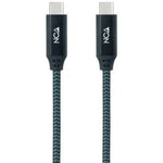 Cable USB 3.2 Nanocable 10.01.4300-COMB/ USB Tipo-C Macho - USB Tipo-C Macho/ Hasta 100W/ 20Gbps/ 50cm/ Gris y Negro - PixelPlaza
