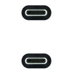 Cable USB 3.2 Nanocable 10.01.4300-COMB/ USB Tipo-C Macho - USB Tipo-C Macho/ Hasta 100W/ 20Gbps/ 50cm/ Gris y Negro - PixelPlaza