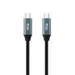 Cable USB 3.2 Nanocable 10.01.4300/ USB Tipo-C Macho - USB Tipo-C Macho/ Hasta 100W/ 20Gbps/ 50cm/ Gris y Negro - PixelPlaza
